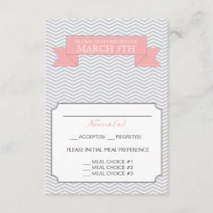 Placa de Resposta de Casamento Moderno Chevron, ro
