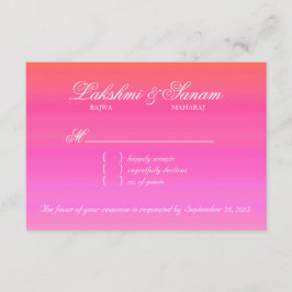 Placa de Resposta de Casamento RSVP Indiana - Cor 