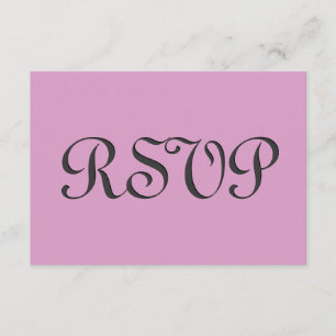 Placa de Resposta de Casamento RSVP Rosa e Cinza S