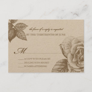 Placa de resposta de esboço rosa na Sepia