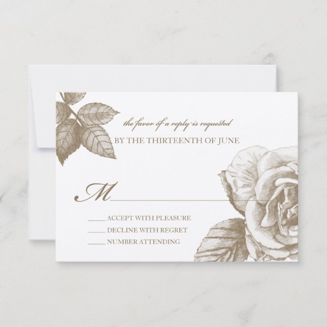 Placa de resposta de esboço rosa na Sepia (Frente)