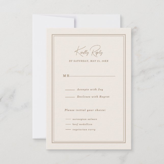 Placa de resposta de quadro de Ornamentado simples (Frente)