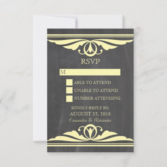 Placa de Resposta de Quadro Deco Amarela (Frente)