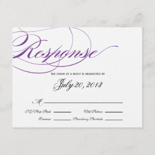 Placa de Resposta de Script Elegante - Roxo