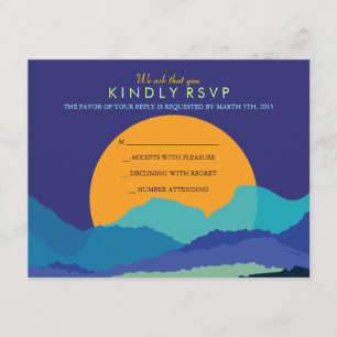 Placa de resposta do Bar Bat Mitzvah SUNSET & MOUN