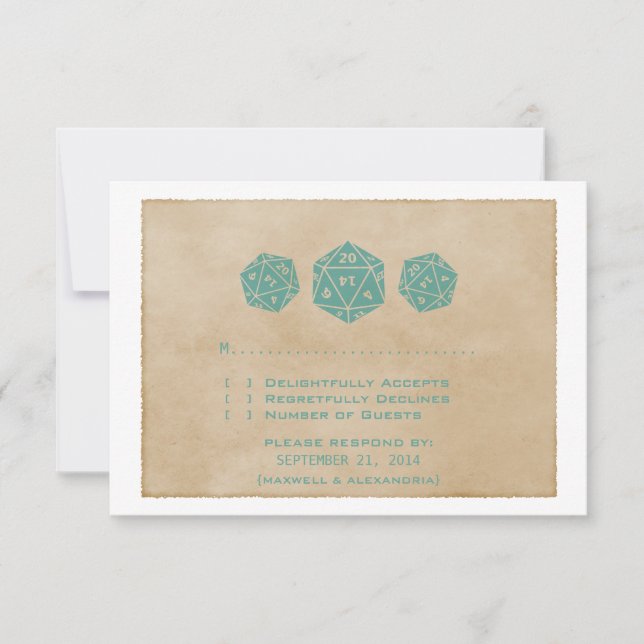 Placa de Resposta do Jogador de Dice Grunge Teal D (Frente)