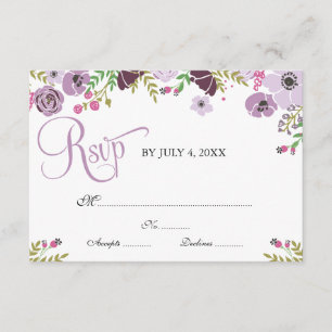 Placa de Resposta Floral Roxa