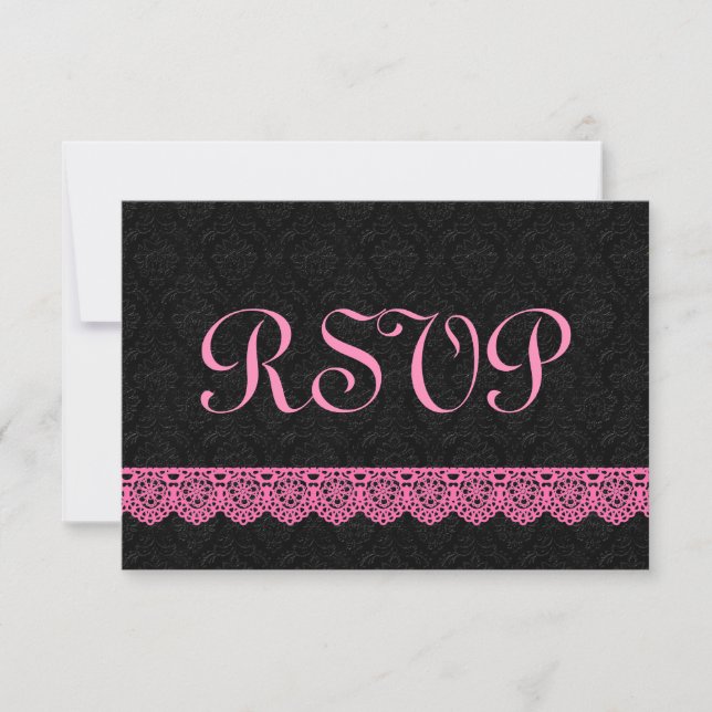 Placa de resposta Lace RSVP V16 PINK e BLACK (Frente)