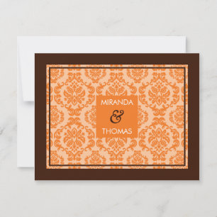 PLACA DE RESPOSTA MODERNA RSVP :: cores damask 8