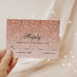 Placa de resposta personalizada Glitter Glitter Do<br><div class="desc">Este belo cartão de resposta apresenta falhas de brilho e seu texto personalizado. Use o modelo para adicionar suas informações. Use o recurso Personalizar para alterar a fonte e os layouts de texto.</div>
