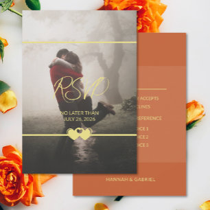 Placa de Resposta RSVP de Adição de Fotografia do