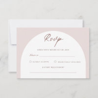 Placa de Resposta RSVP de Arca Boêmica Simples Mod