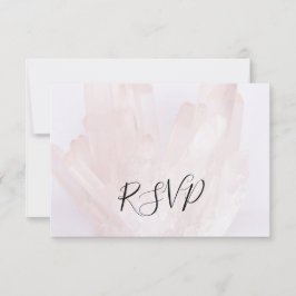 Placa de Resposta RSVP de Casamento de Cristais Co