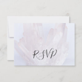 Placa de Resposta RSVP de Casamento de Cristais de