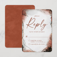 Placa de resposta RSVP de Casamento outono Laranja