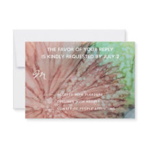 Placa de Resposta RSVP de Casamento Pinks e Lavand