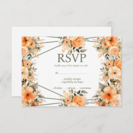 Placa de resposta RSVP de opções do menu Rosas de