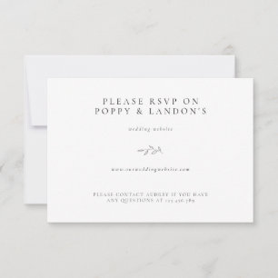 Placa de resposta RSVP de tipografia minimalista b