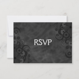 Placa de resposta RSVP Gótica Floral Chalkboard Pr