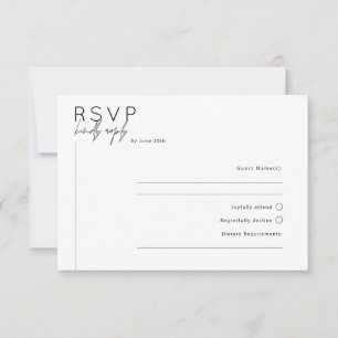 Placa de resposta RSVP minimalista simples