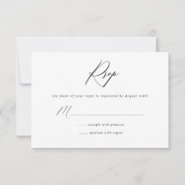 Placa de resposta RSVP minimalista simples