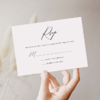 Placa de resposta RSVP minimalista simples