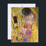 Placa de resposta RSVP; o beijo de Gustav Klimt<br><div class="desc">Fácil de personalizar o cartão de resposta do casamento. O Beijo, Der Kuss (1907-1908) de Klimt é provavelmente o trabalho mais famoso de Gustav Klimt. Começou a trabalhar nesse sentido em 1907 e é o ponto alto do seu chamado "Período Ouro". O Beijo é uma pintura de arte romântica e...</div>