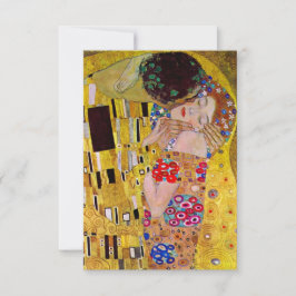 Placa de resposta RSVP; o beijo de Gustav Klimt