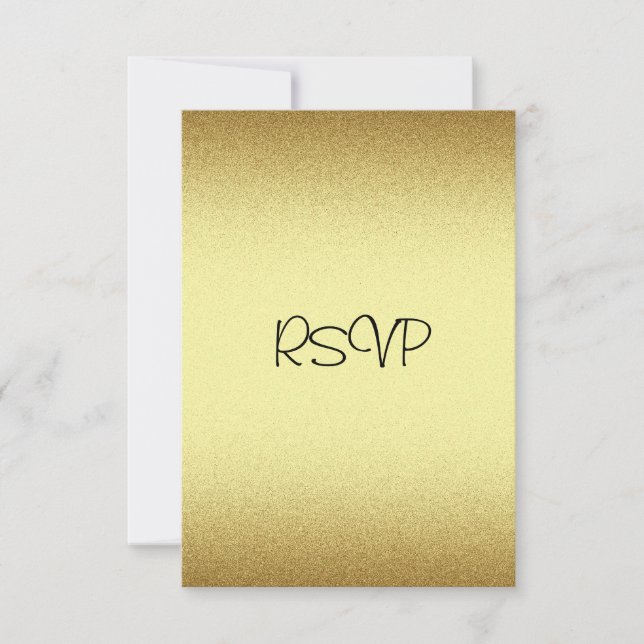 Placa de resposta RSVP Todos os eventos Elegantes  (Frente)