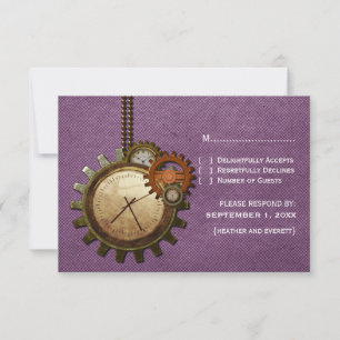 Placa de Resposta Vintage Clock, Roxo