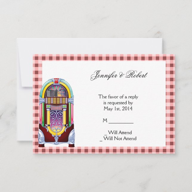 Placa de resposta Vintage Jukebox de 1950 (Frente)