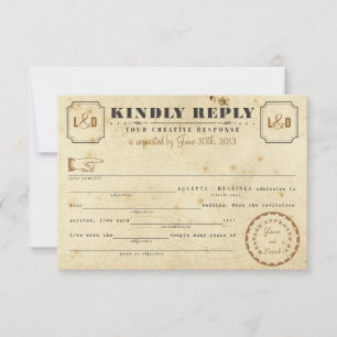 Placa de resposta Vintage Telegram Libs