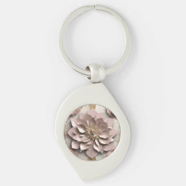 Placa de Rosa poeirento - Chaveiro de metal