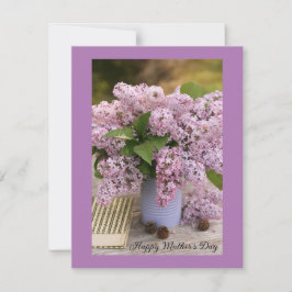 Placa de saudação plana de Dia de as mães feliz