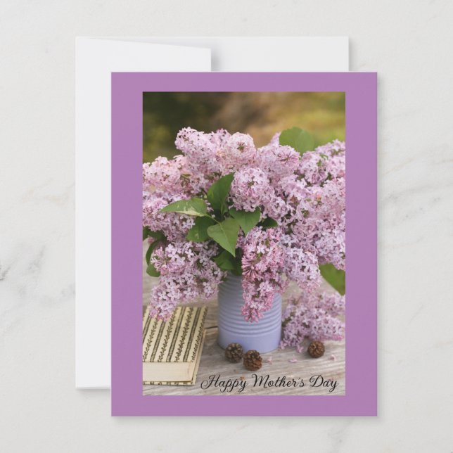 Placa de saudação plana de Dia de as mães feliz (Frente)