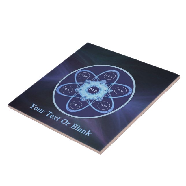 Placa de Seder Fractal Azul (Lateral)