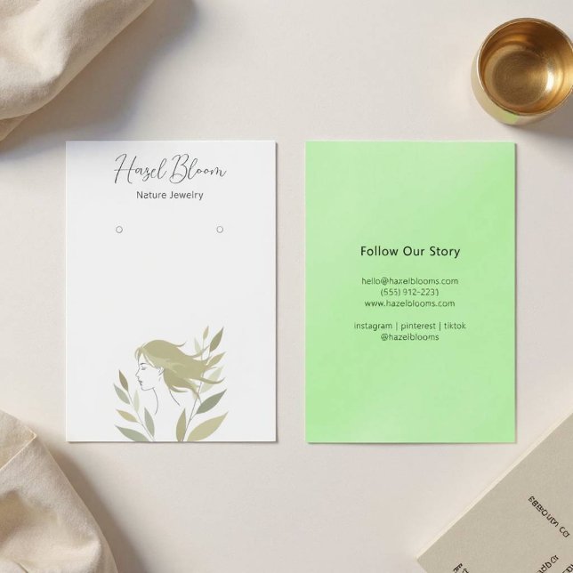 Placa de silhueta de cabelo flexível feminina (Hair Foliage Art)