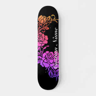 Placa de skate de design de Flor