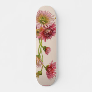 Placa de skate de flores