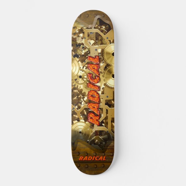 Placa de skate Steampunk 3A Radical (Frente)