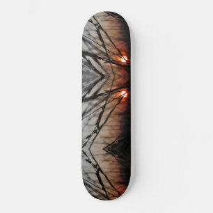 Placa de skate Sun abstrato Fractal 20,6 cm