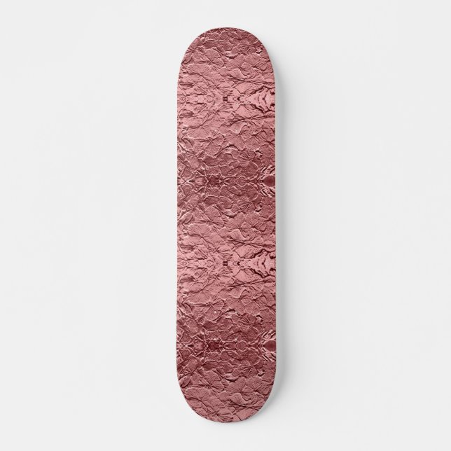 Placa de Skateboard Floral Rosa (Frente)