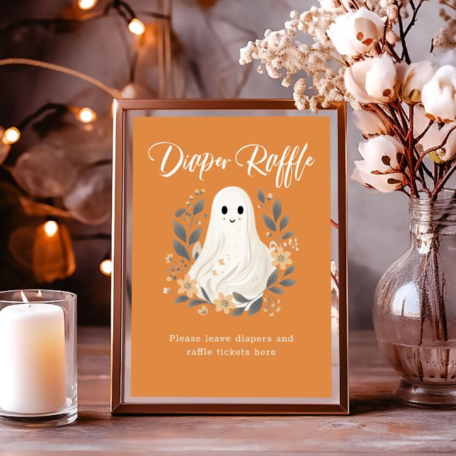 Placa de Sorteio de Fraldas de Fantasma Fofo para  (Criador carregado)