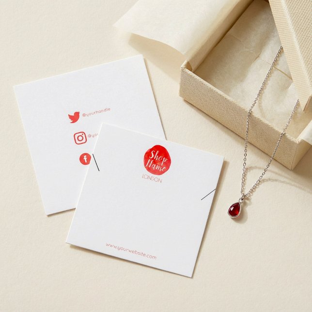 Placa de tela de tinta brilhante, pulseira quadrad (Bright paint splash, square bracelet display card.)