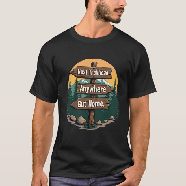 Placa de Trilha do Parque Nacional Retro Camisa de (Frente)