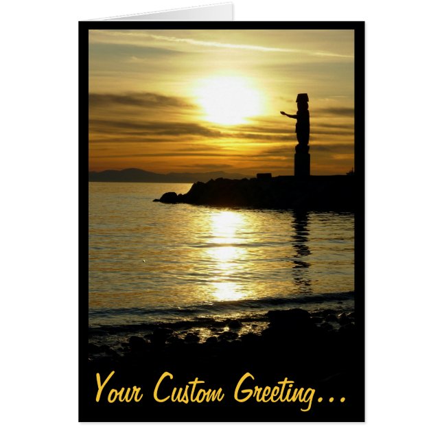 Placa de Vazio de Paisagem Sunset Belos Cartões Im (Frente)