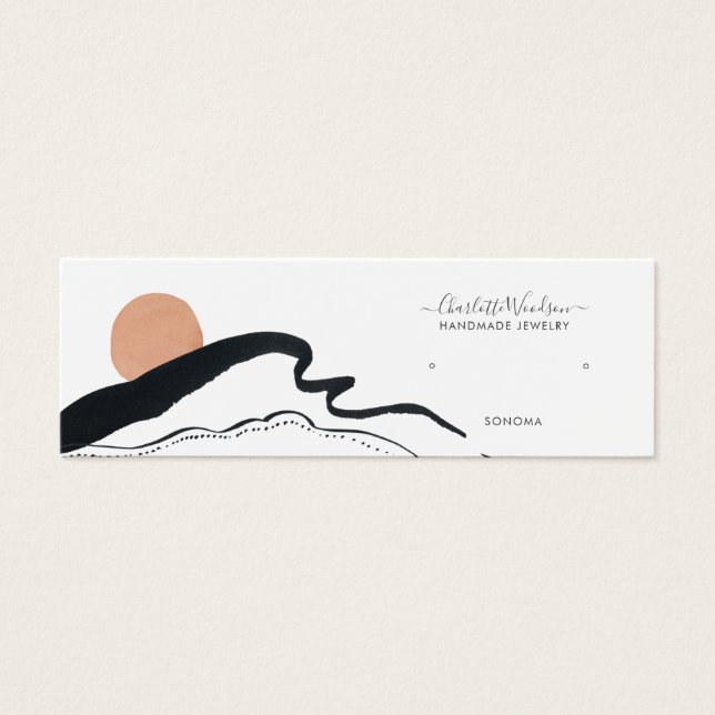 Placa de vídeo abstrato Boho Jewelry Earring (Frente)