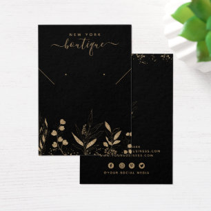 Placa de vídeo botânica Glitter Dourada Elegante