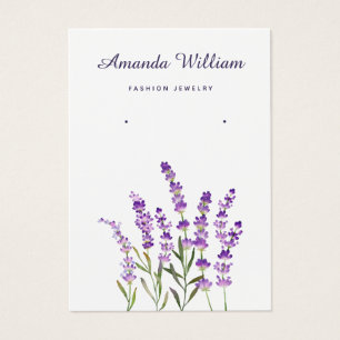 Placa de vídeo de brinco floral de lavanda Modern