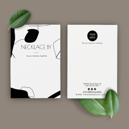 Placa de vídeo de colar abstrato preto e branco